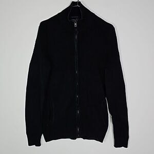 Guess xs black long sleeve sweater jacket